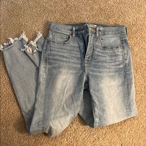 LOFT Light Wash Distressed Jeans